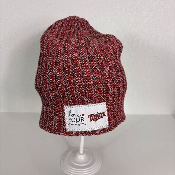 Love Your Melon x Minnesota Twins Baseball Red Knit Winter Beanie Hat Unisex - Picture 8 of 8